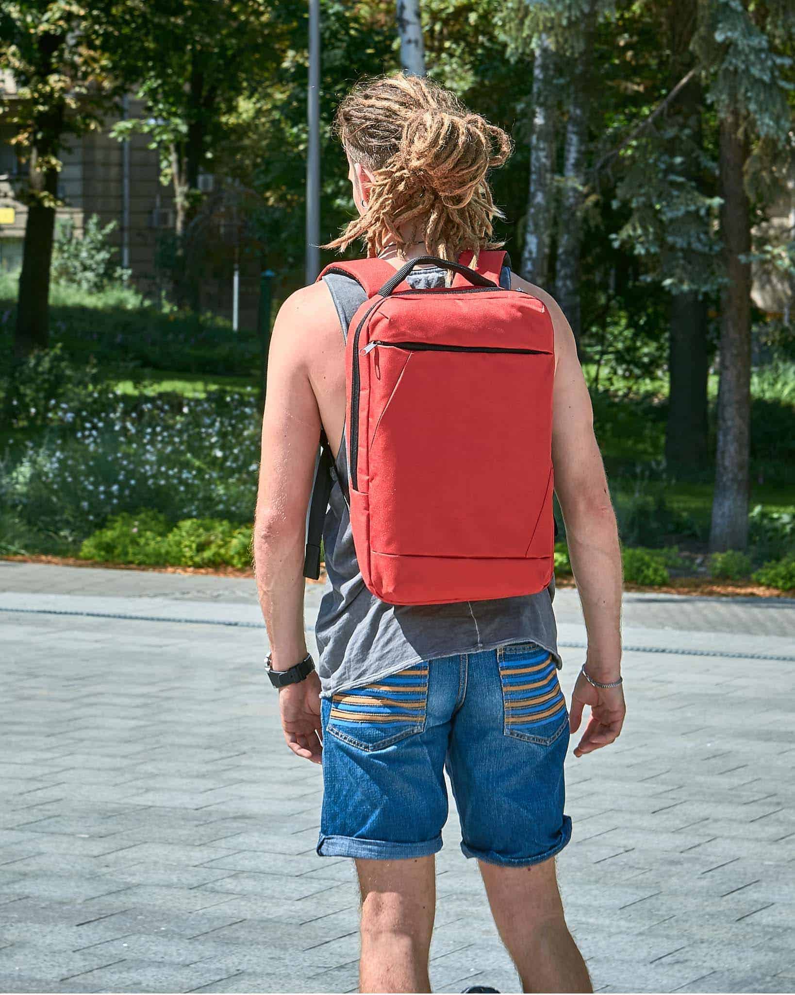 Наплічник для ноутбука модель: Flat 15 дюймів колір: червоно-сірий 2 Наплічник для ноутбука модель: Flat 15 дюймів колір: червоно-сірий