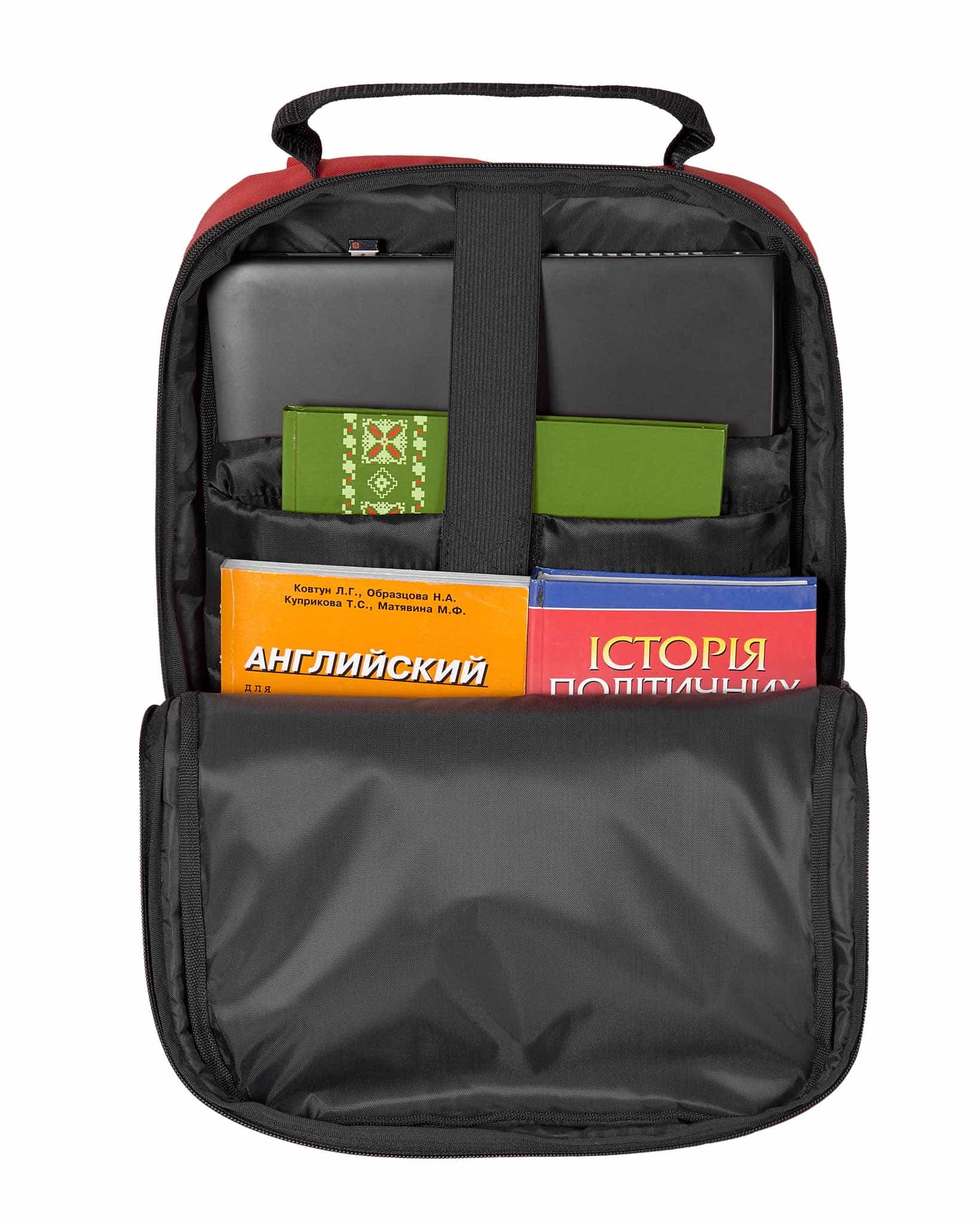 Наплічник для ноутбука модель: Flat 15 дюймів колір: червоно-сірий 5 Наплічник для ноутбука модель: Flat 15 дюймів колір: червоно-сірий