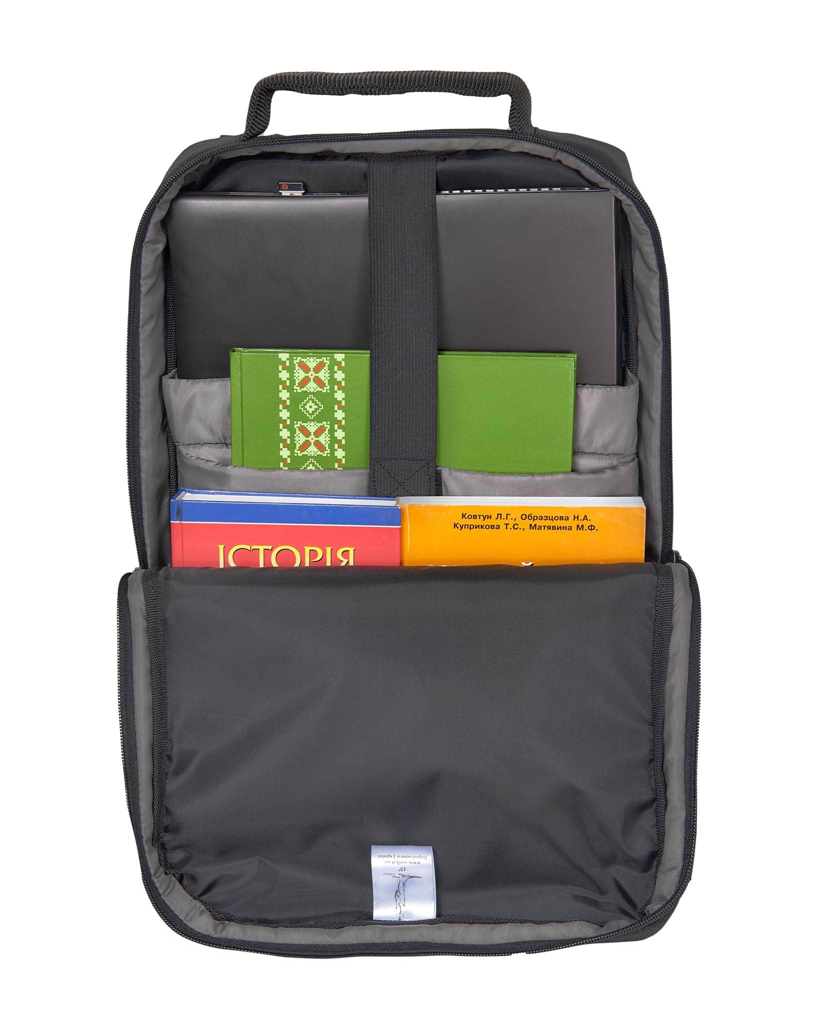 Наплічник для ноутбука модель: Flat 15 дюймів колір: чорно-сірий 5 Наплічник для ноутбука модель: Flat 15 дюймів колір: чорно-сірий