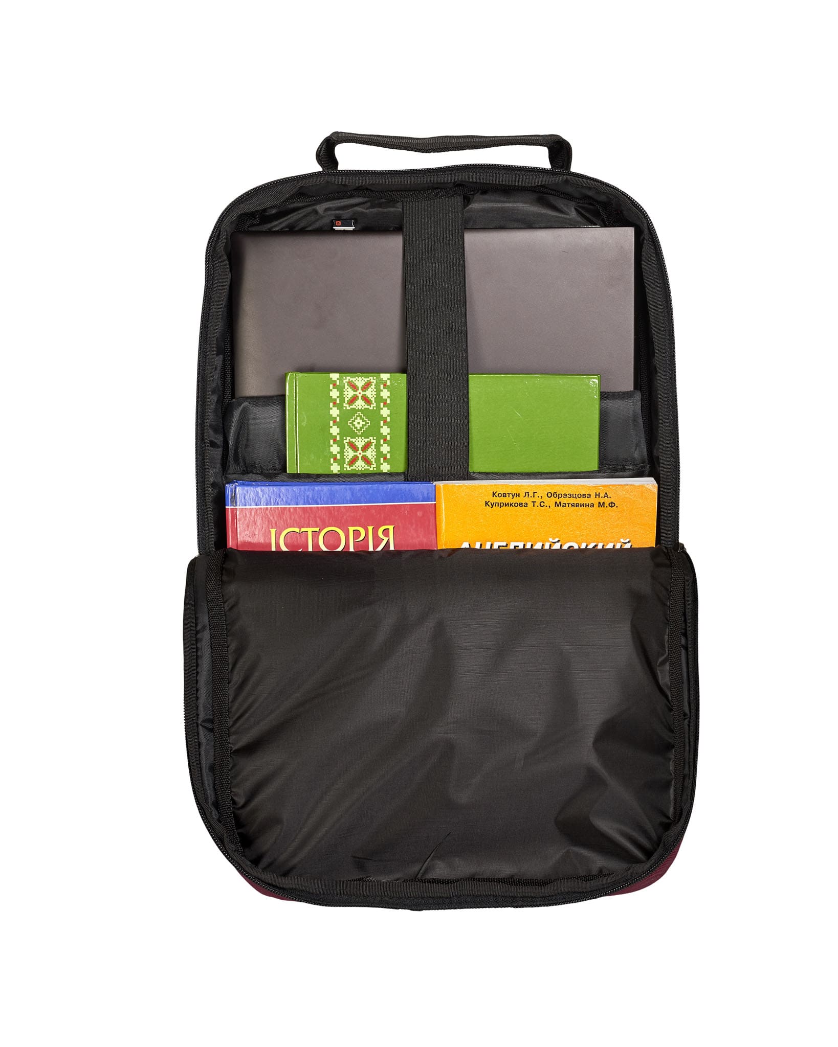 Наплічник для ноутбука модель: Flat 15 дюймів колір: чорний-бордо 3 Наплічник для ноутбука модель: Flat 15 дюймів колір: чорний-бордо