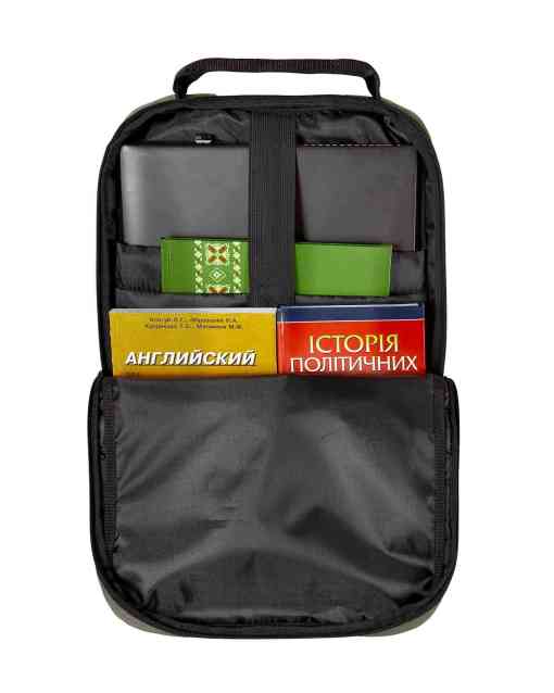 Наплічник для ноутбука модель: Flat 15 дюймів колір: чорний-хакі 3 Наплічник для ноутбука модель: Flat 15 дюймів колір: чорний-хакі