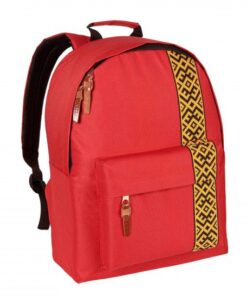 Рюкзак міський модель: City колір: червоний вишиванка жовто-чорна