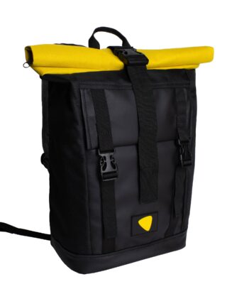 Рюкзак ролтоп модель: Grade колір: чорний з жовтим Замовник: Uklon