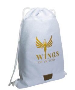 Багатофункціональний рюкзак-мішок Foot XL колір: тіфані, білий замовник: Спортивна організація