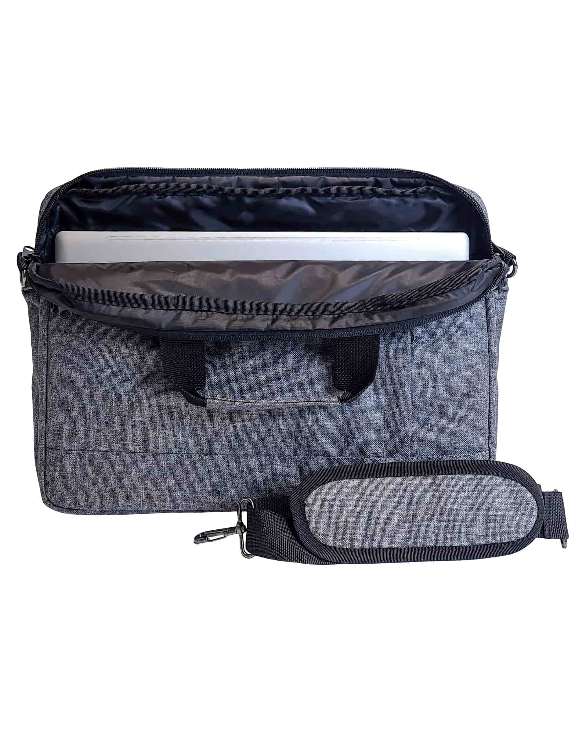 Сумка для ноутбука Surikat модель: Twin до 15.6" колір: сірий меланж - Зображення 3