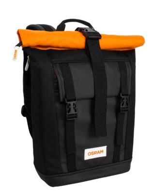 Рюкзак ролтоп модель: Grade колір: чорний з помаранчевим Замовник: Osram
