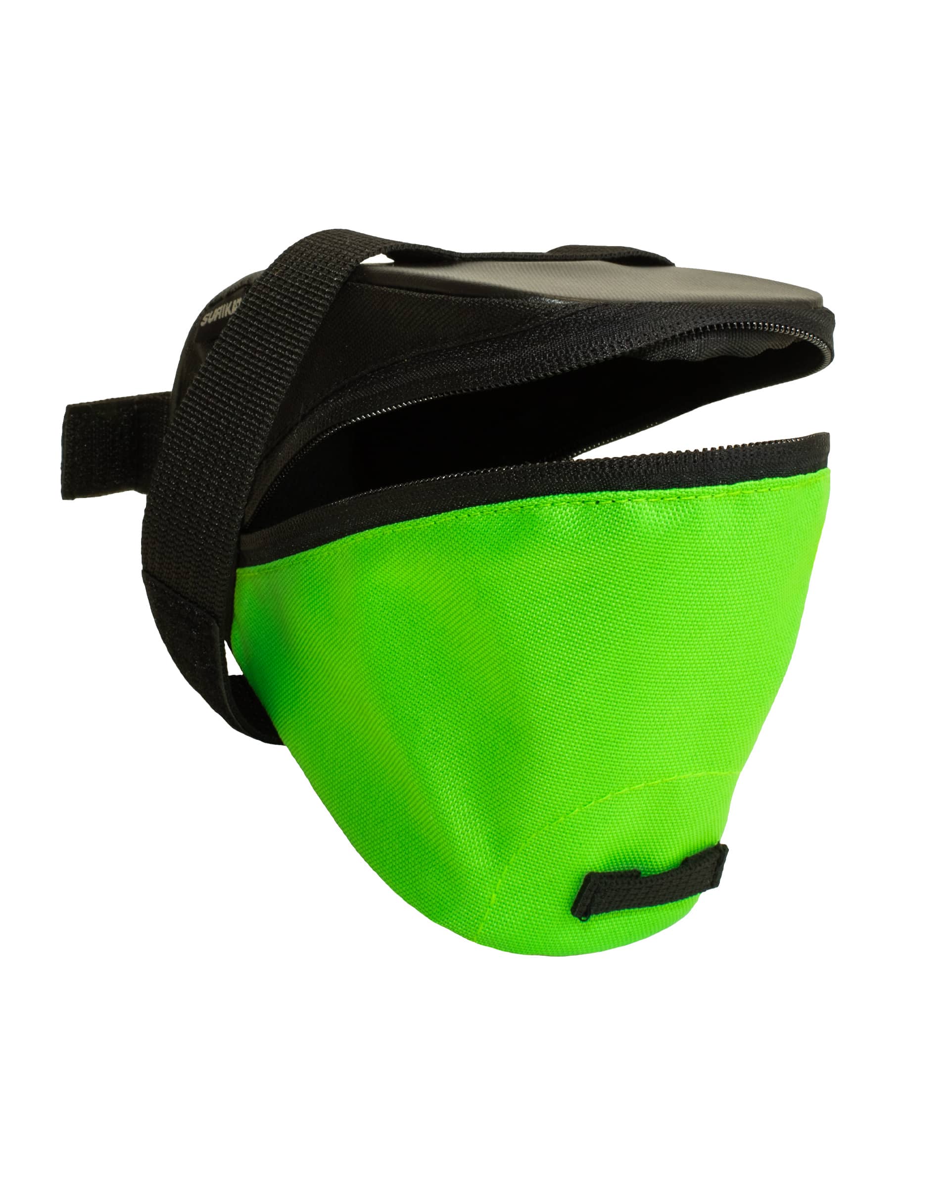Велосумка під сідло Surikat модель Bike Bag L колір чорно-салатовий