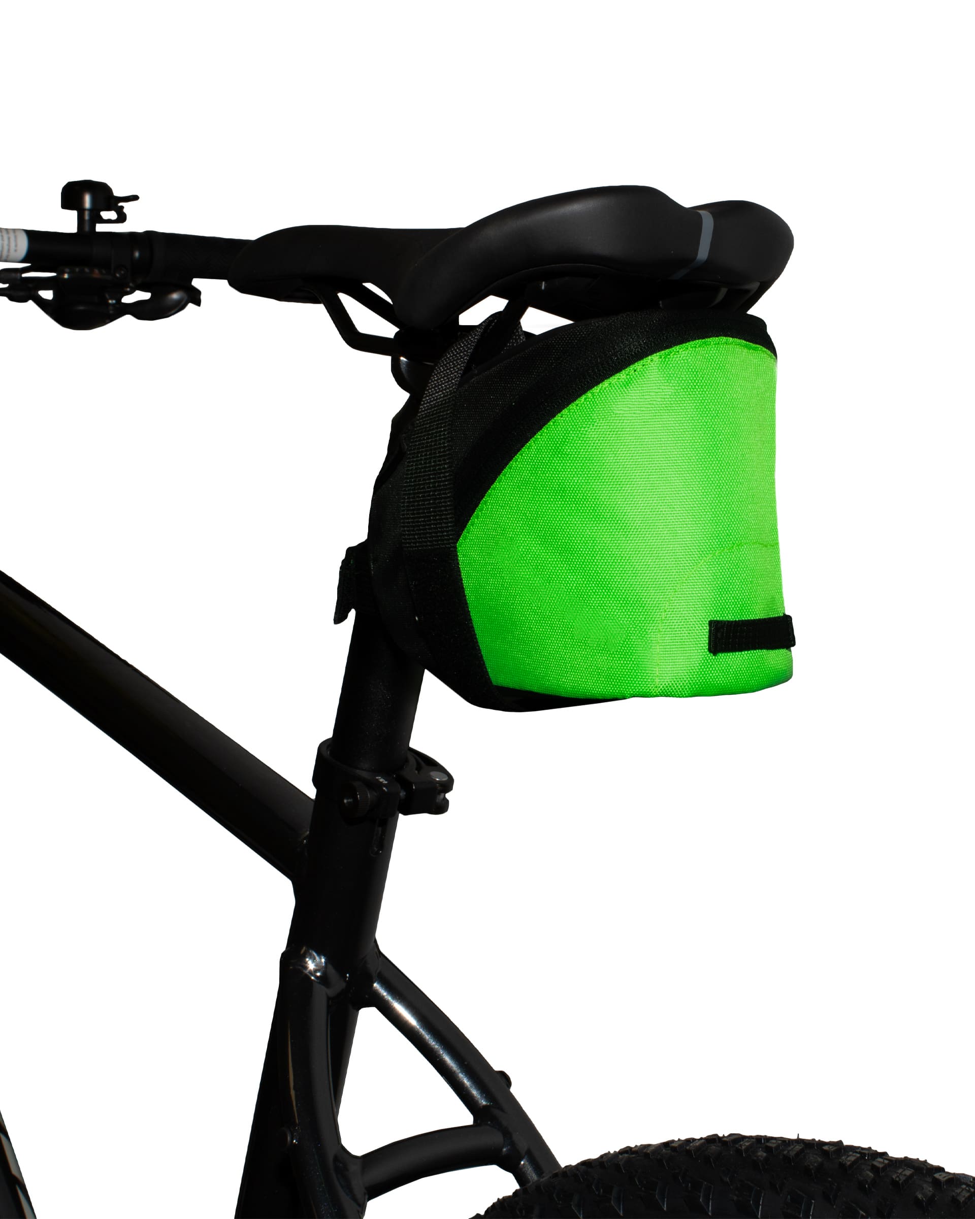 Велосумка під сідло Surikat модель Bike Bag L колір чорно-салатовий