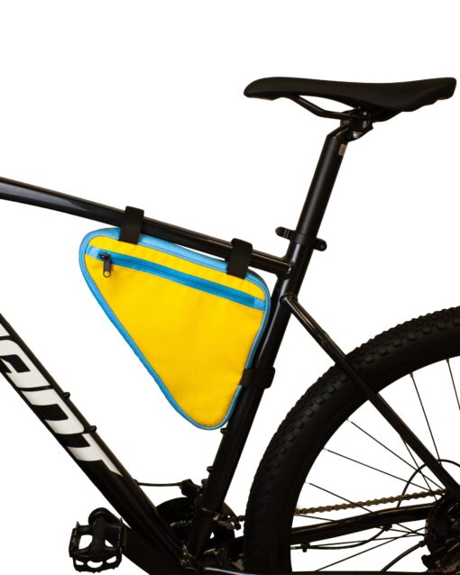 Велосумка під раму Surikat Triangle Bag колір: жовто-блакитний
