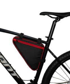 Велосумка під раму Surikat Triangle Bag чорна з червоним