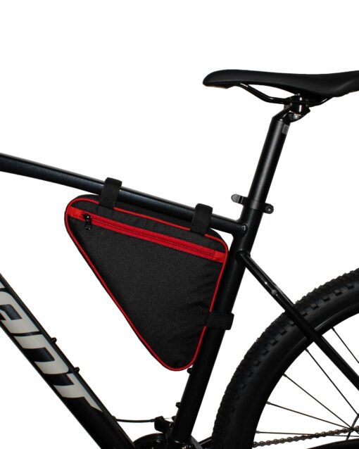 Велосумка під раму Surikat Triangle Bag чорна з червоним