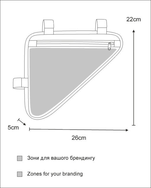 Велосумка під раму Surikat Triangle Bag нанесення