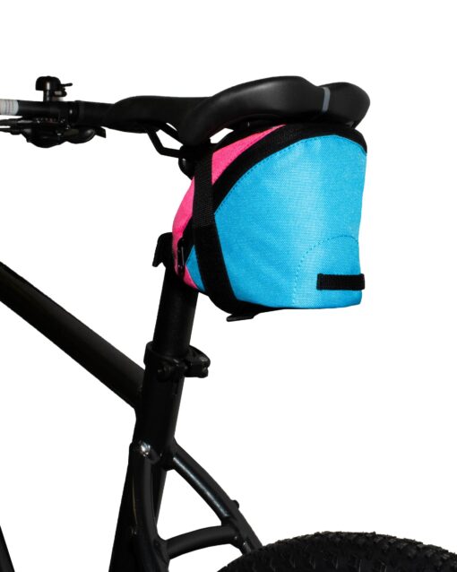 Велосумка під сідло Surikat модель Bike Bag L колір блакитно-рожевий