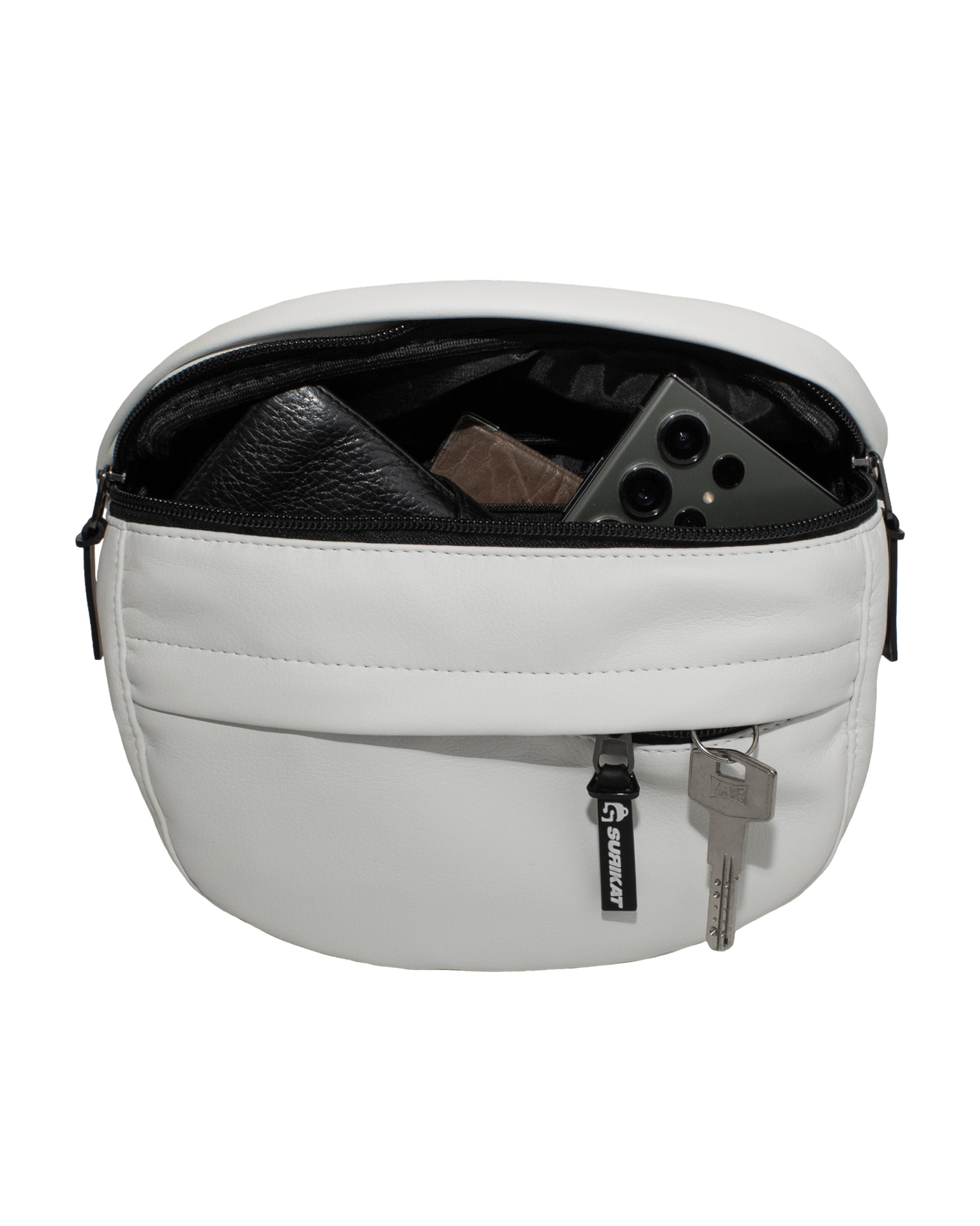 Поясна сумка Surikat модель: Tornado колір: білий екошкіра 4 Поясна сумка Surikat модель: Tornado колір: білий екошкіра