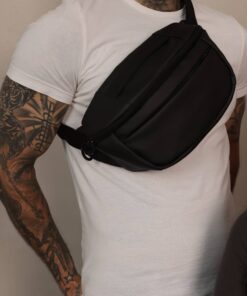 Поясна сумка Surikat модель: King Bag колір: чорний екошкіра