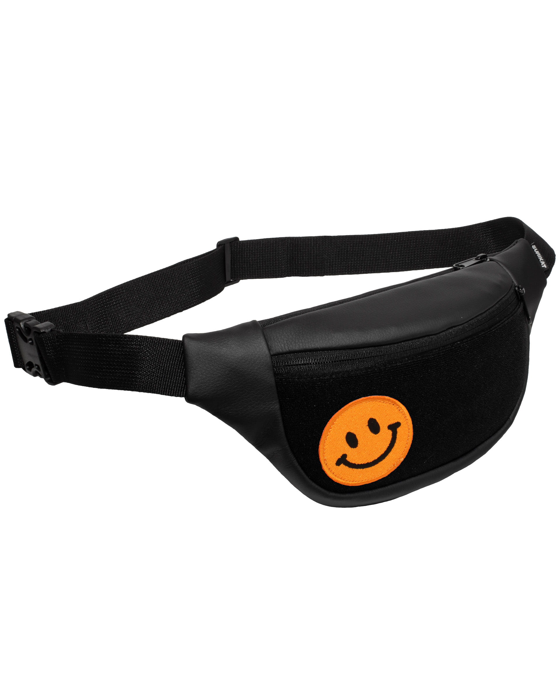 Поясна сумка Surikat модель: Smile Velcro колір: чорний екошкіра 3 Поясна сумка Surikat модель: Smile Velcro колір: чорний екошкіра