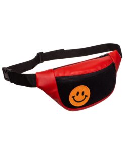 Поясна сумка Surikat модель: Smile Velcro колір: червоний екошкіра
