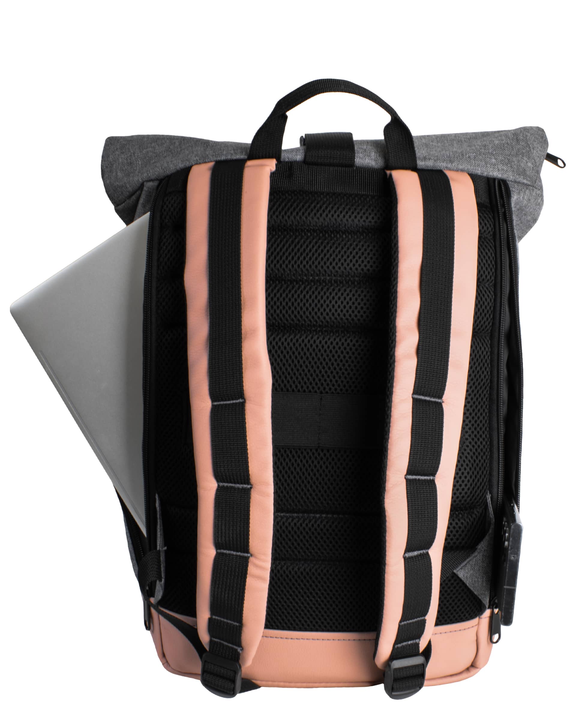 Рюкзак ролтоп модель: Grade колір: сірий меланж з пудровим 4 Рюкзак ролтоп модель: Grade колір: сірий меланж з пудровим