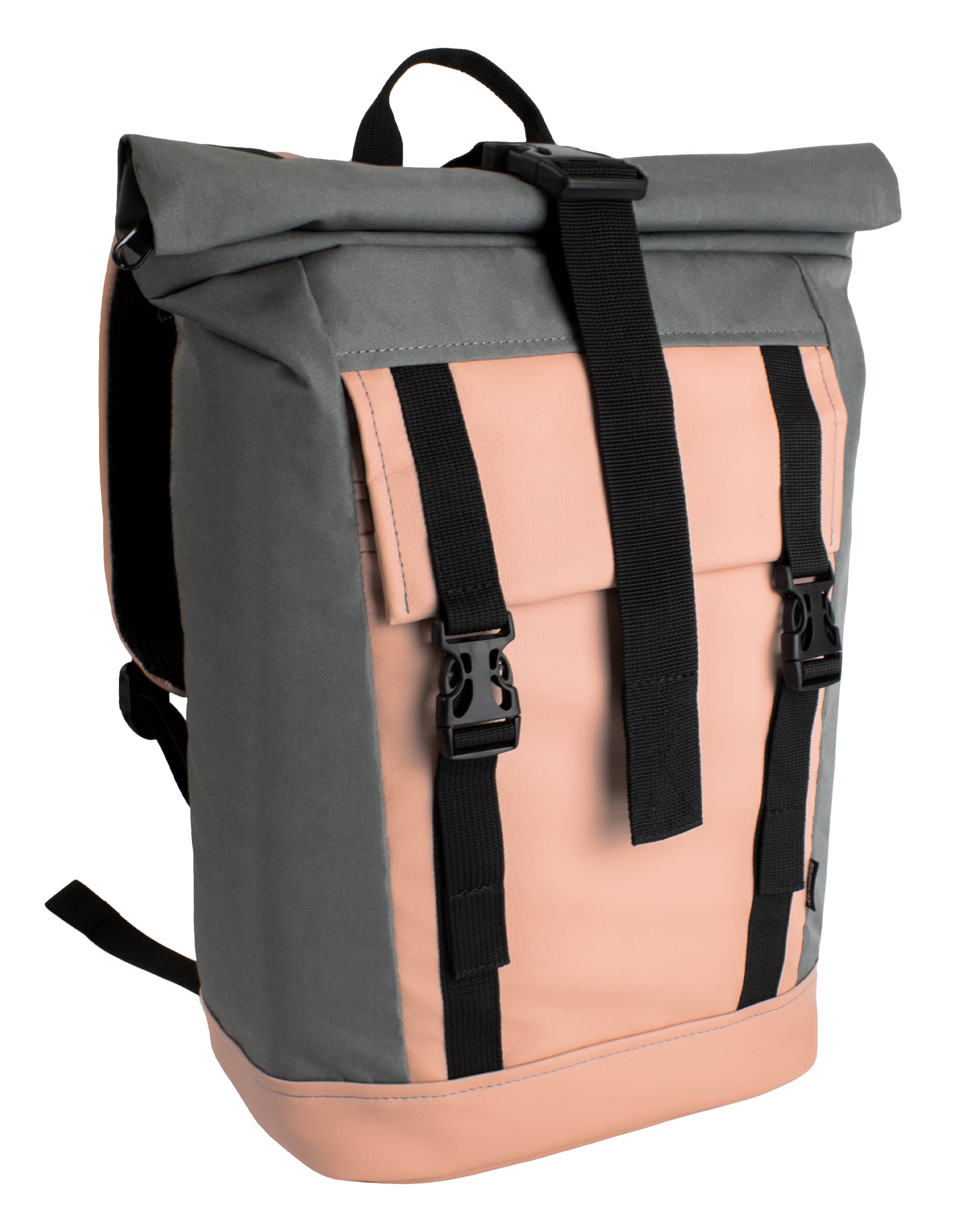 Рюкзак ролтоп модель: Grade колір: сірий з пудровим 1 Рюкзак ролтоп модель: Grade колір: сірий з пудровим