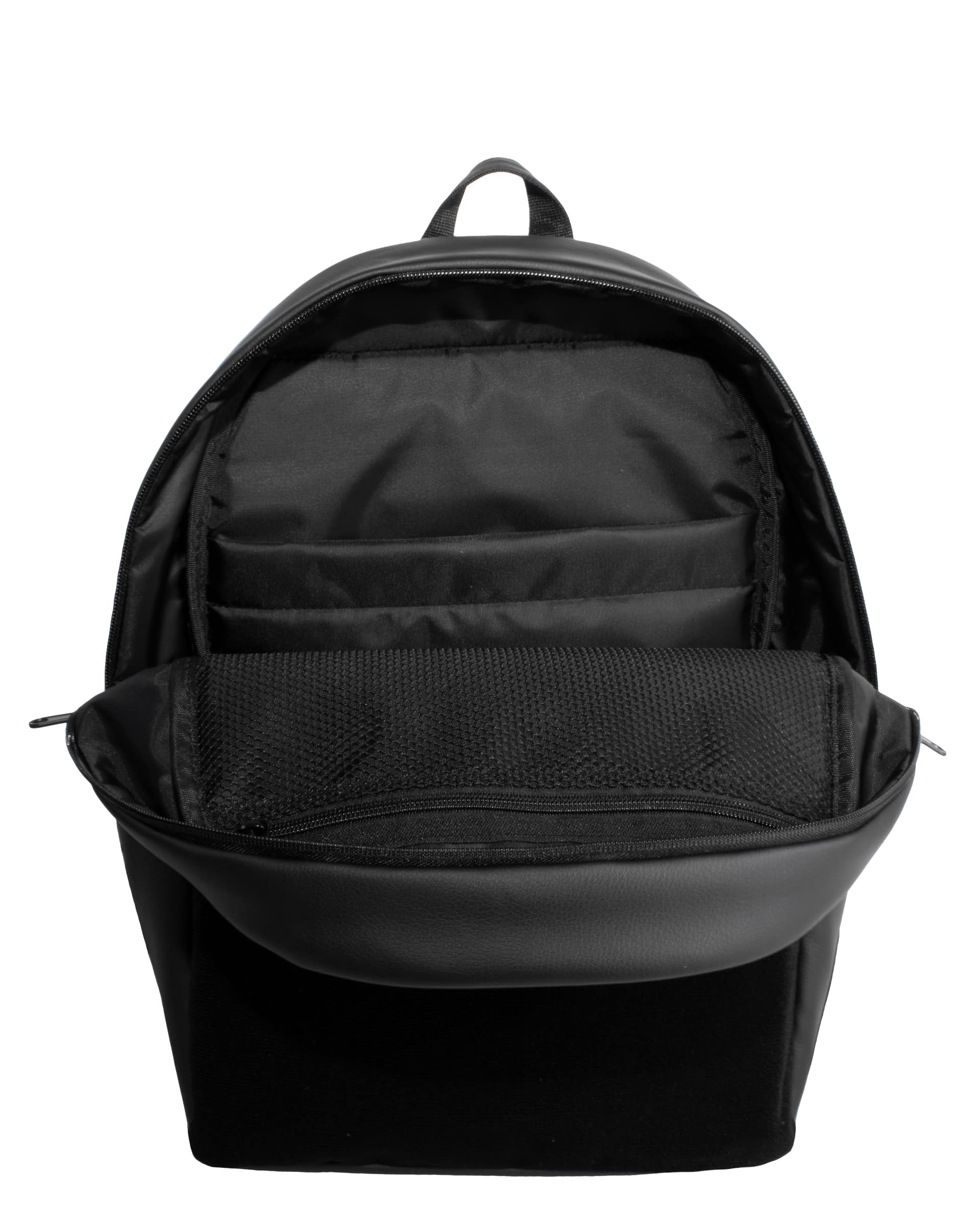 Рюкзак міський Zephyr Velcro чорний екошкіра