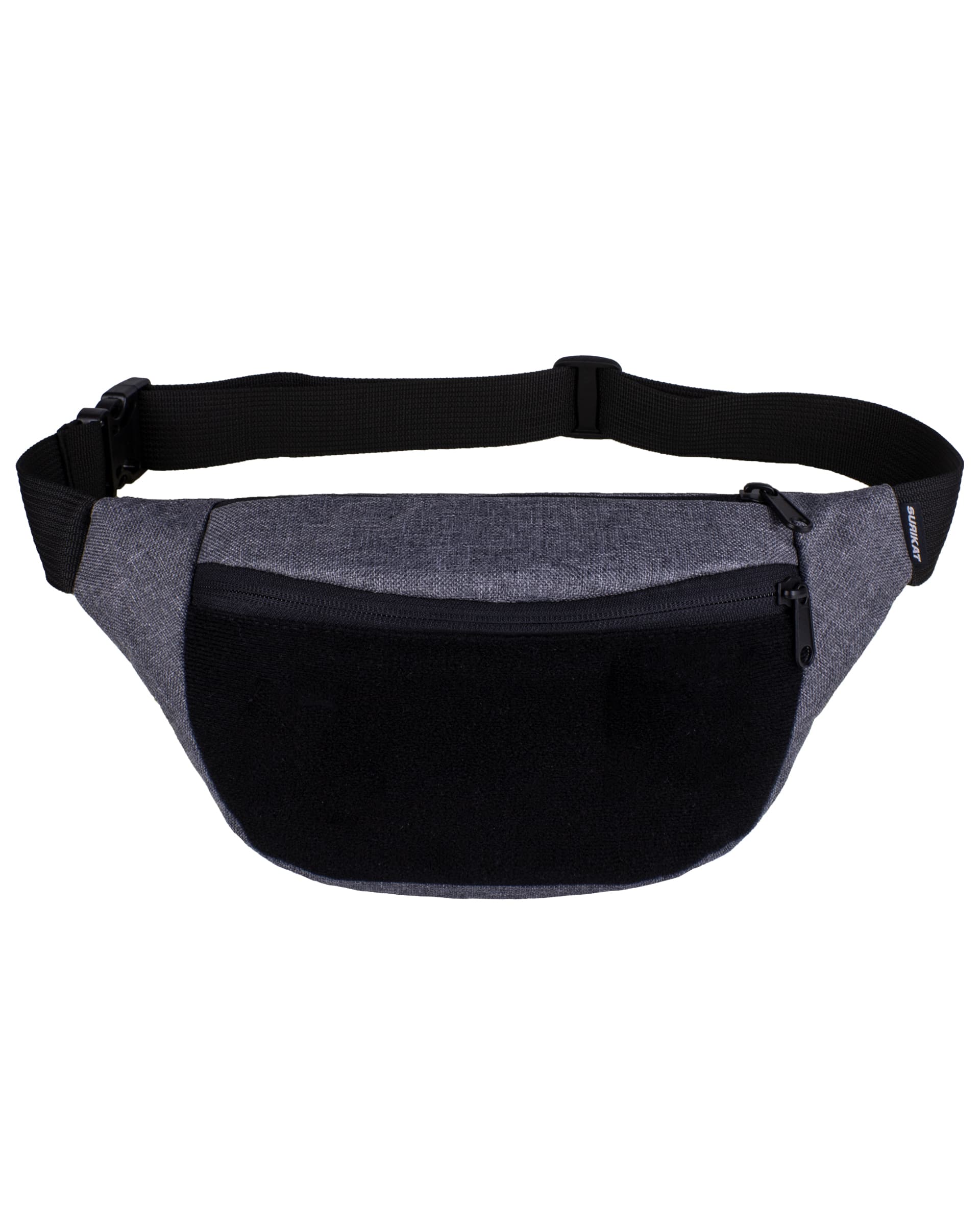 Поясна сумка Surikat модель: Smile Velcro колір: сірий меланж