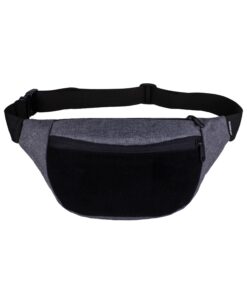 Поясна сумка Surikat модель: Smile Velcro колір: сірий меланж