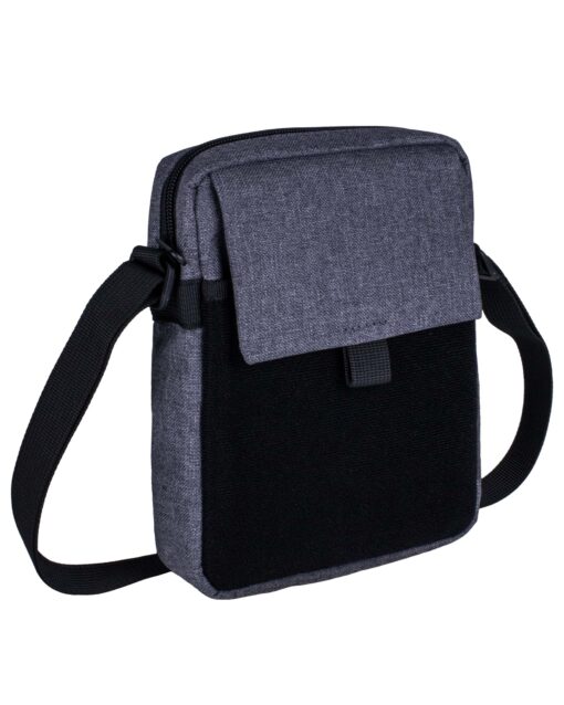 Сумка на плече модель: Rock Velcro колір: сірий меланж 5 Сумка на плече модель: Rock Velcro колір: сірий меланж