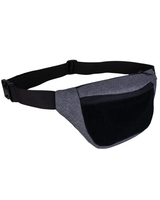 Поясна сумка Surikat модель: Smile Velcro колір: сірий меланж